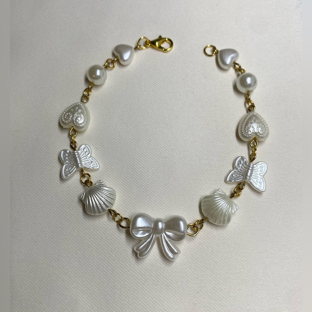 Handmade Gold Pearl Bracelet